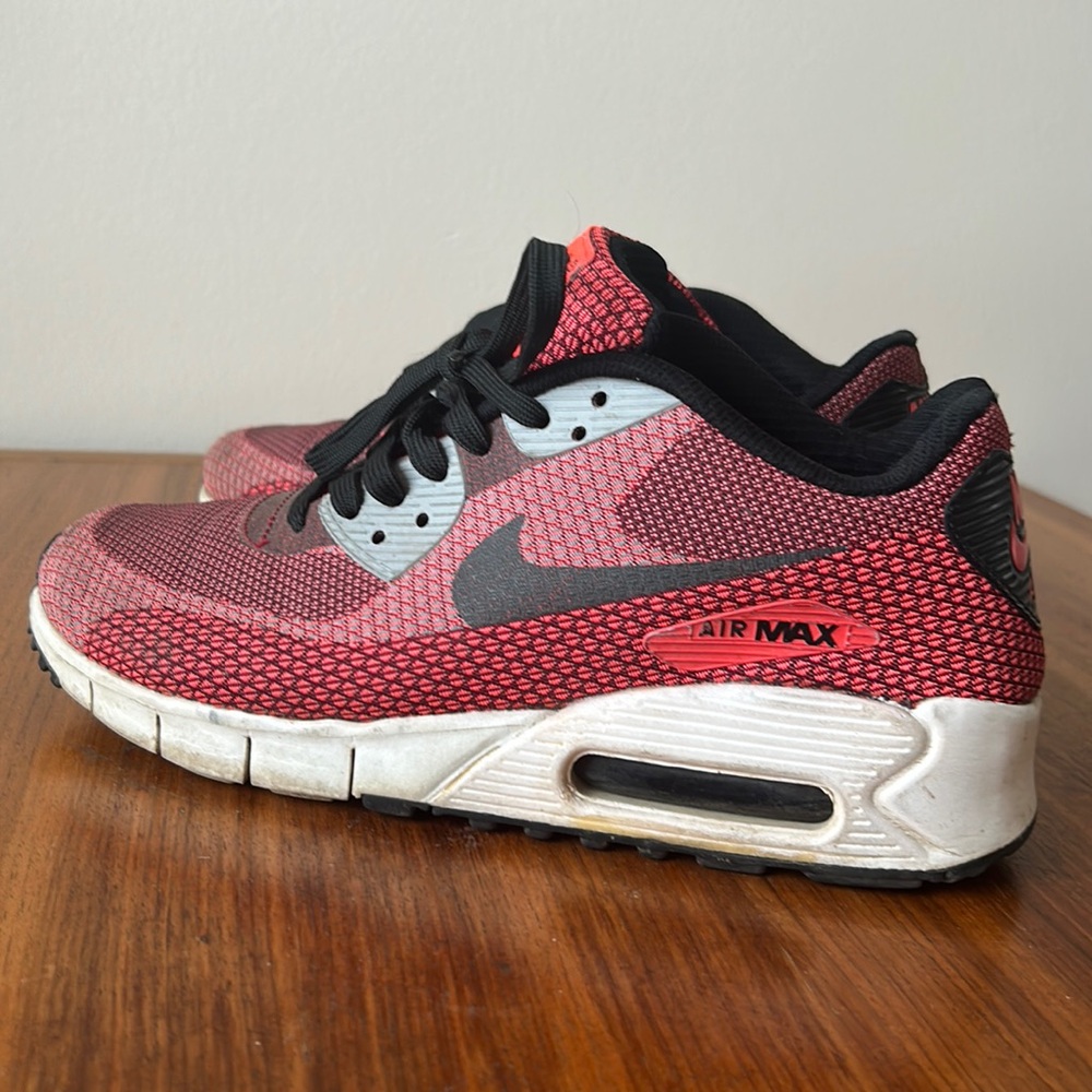 Youth Nike Air Max Red and Black Sneakers